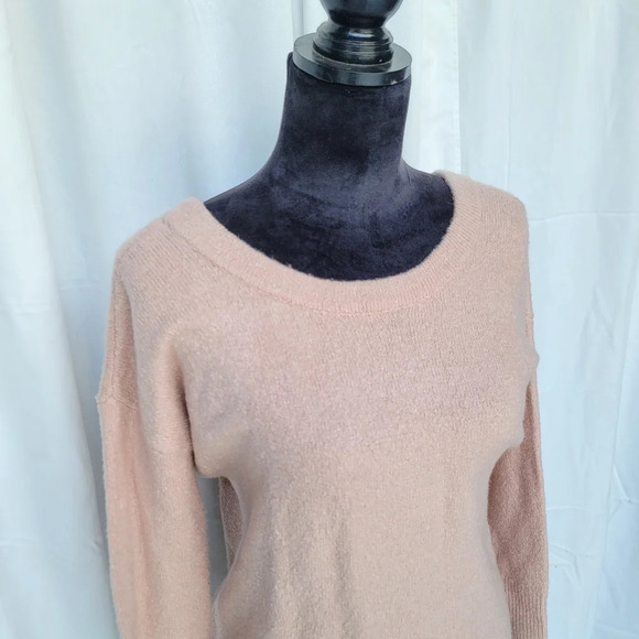 NWT French Connection Urban Flossy Sweater Cinder Rose Pink Scoop Back XS - Picture 8 of 14